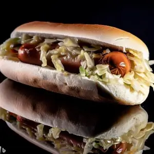 Hotdog with sauerkraut